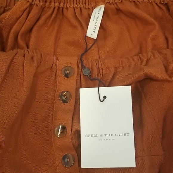 💕SPELL & THE GYPSY💕 Rani Mini Dress ~ Copper Medium M NWT - Picture 14 of 16